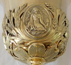 Antique solid silver gilt French Baroque Chalice